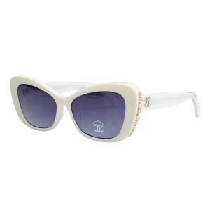 CHANEL glasses white gold color size 56口16-140